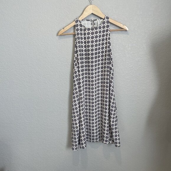 Sadie & Sage Size S White Sleeveless Mini Sun Dress swing shift trapeze sun - Picture 2 of 9